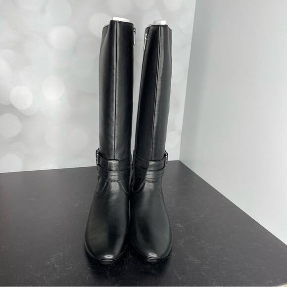 Naturalizer Women's Reid High Shaft Boots Black Leather Sz 6.5 - Picture 6 of 9